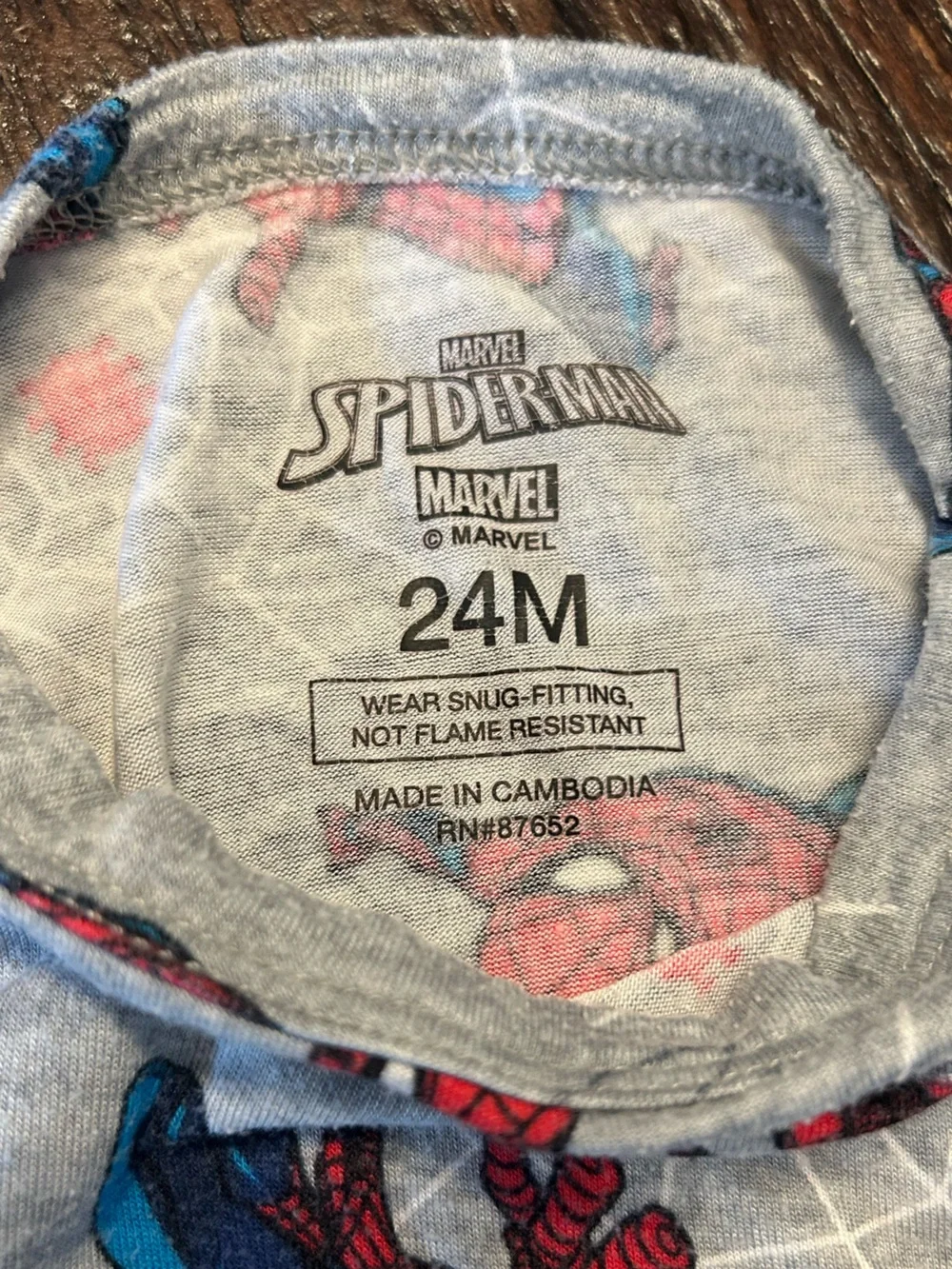 Marvel Spider-Man Grey Kids Pajama Set - Extra Soft and Stretchy
